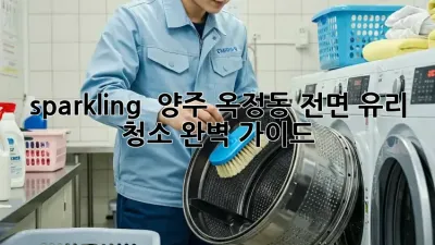 sparkling ✨ 양주 옥정동 전면 유리 청소 완벽 가이드