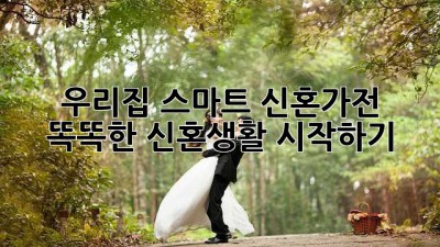 우리집 스마트 신혼가전: 똑똑한 신혼생활 시작하기